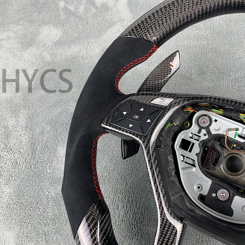 For Mercedes Benz W204 W218 W214 W212 A-Class/C-Class/E-Class Steering Wheel Carbon Fiber