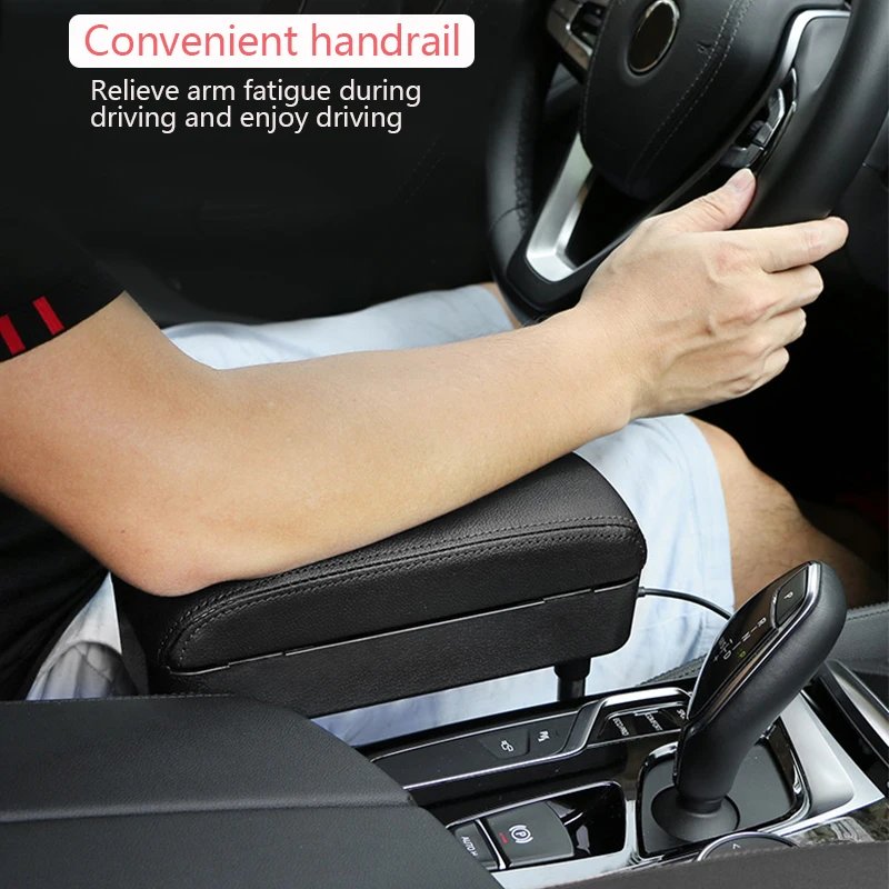 Adjustable Auto Accessory Universal Car Armrest Box with Elbow Support Cup Holder Front Seat Gap Organizer