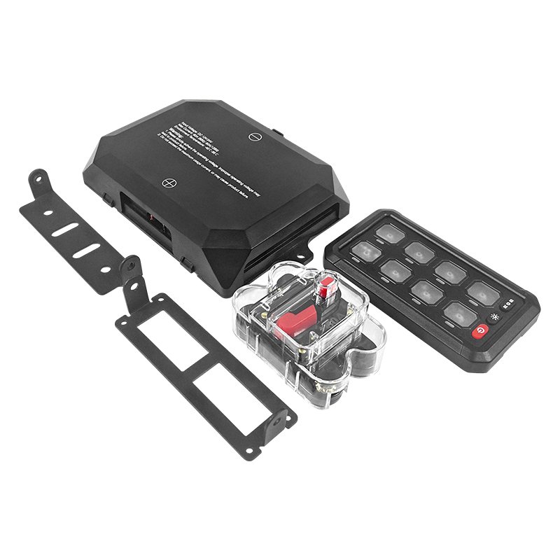 Switch Pod Panel 8 Gang Switch Panel RGB Dimmable Auto Vehicle Power Plus Circuit Relay Management System