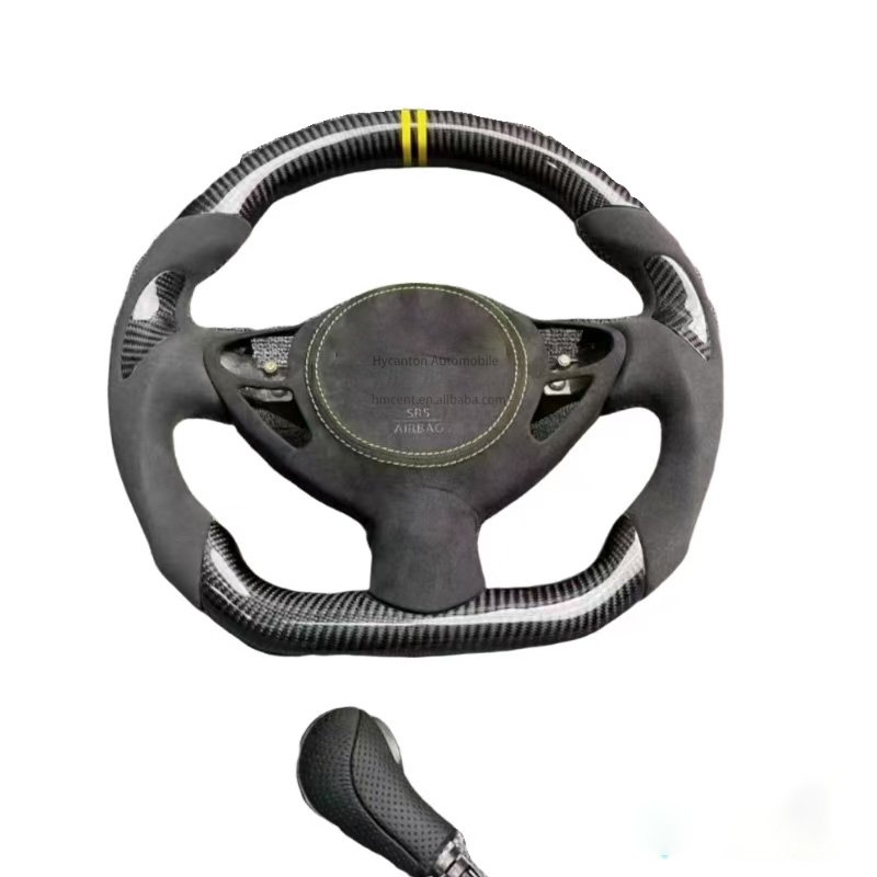 Car original real carbon fiber LED leather Alcantara steering wheel For Infiniti g37 g27 car steering wheel