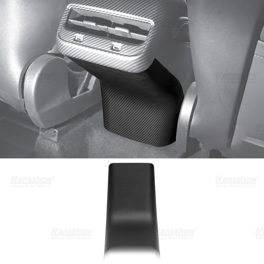 Hansshow Model 3/Y Real Carbon Fiber Glove Box Cover for Tesla Car Interior Accessories