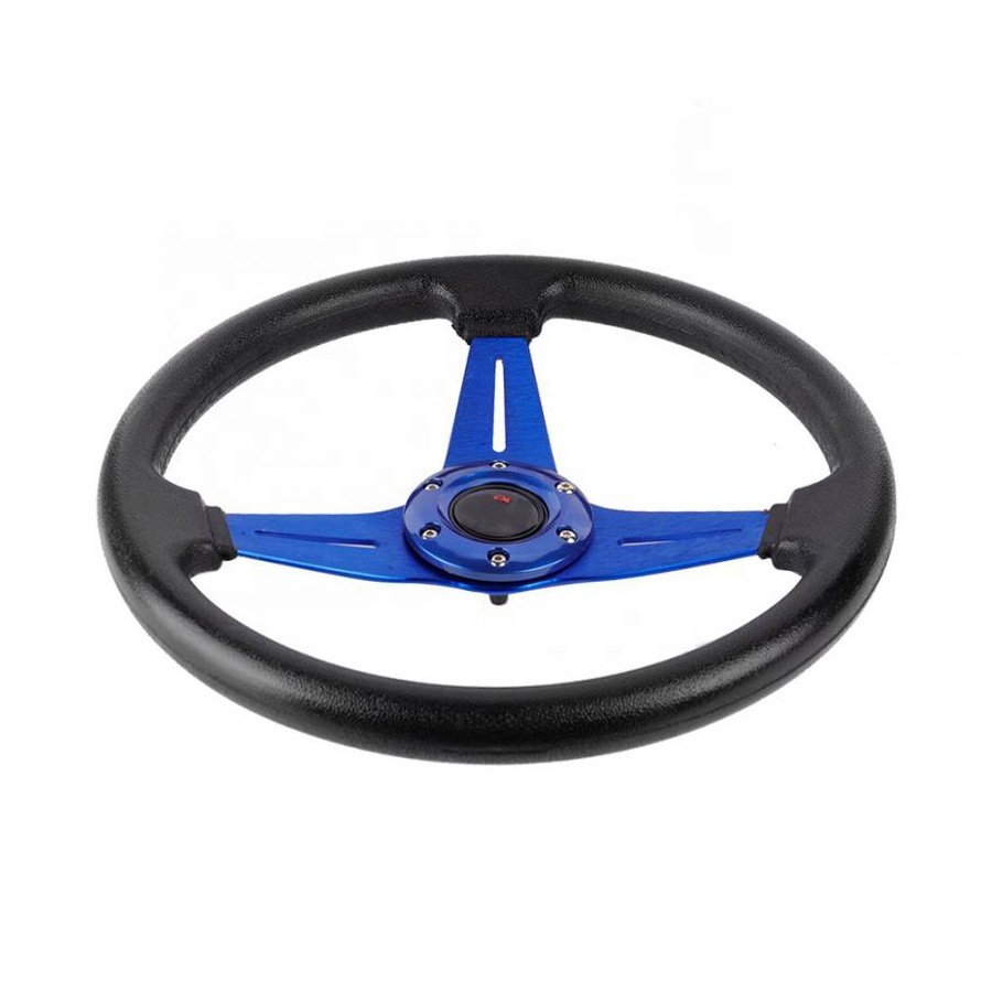 JDMotorsport88 3 Spoke 350mm PU JDM Car Flat Racing Steering Wheel