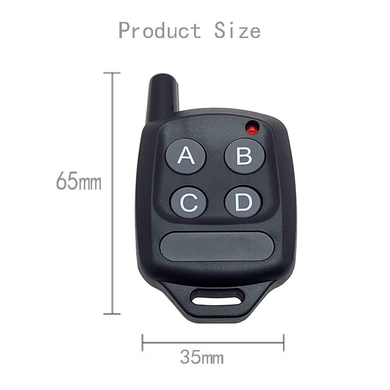 12-24V 4 Channel Universal Remote Controller Kit Rf 433 Mhz Transmitter and Receiver Includes 2 Remote Control for Gates