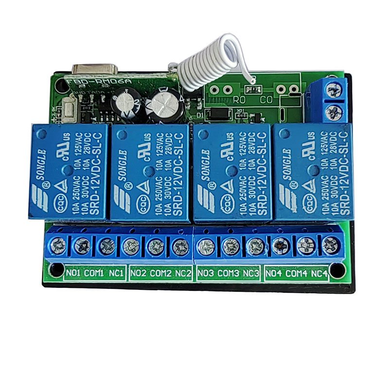 12-24V 4 Channel Universal Remote Controller Kit Rf 433 Mhz Transmitter and Receiver Includes 2 Remote Control for Gates