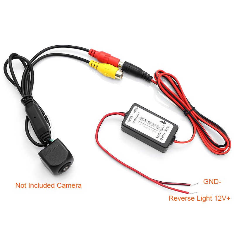 GreenYi Car Rear View Rectifier, 12V DC Power Relay Capacitor Filter Connector for Backup Auto Car Camera Filter