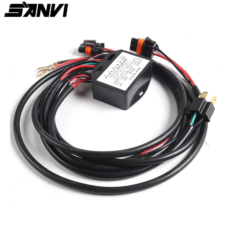 Led Headlight Relay Wire Harness Controller for H4 H7 High Low Beam