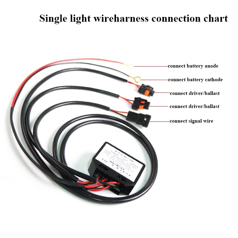 Led Headlight Relay Wire Harness Controller for H4 H7 High Low Beam