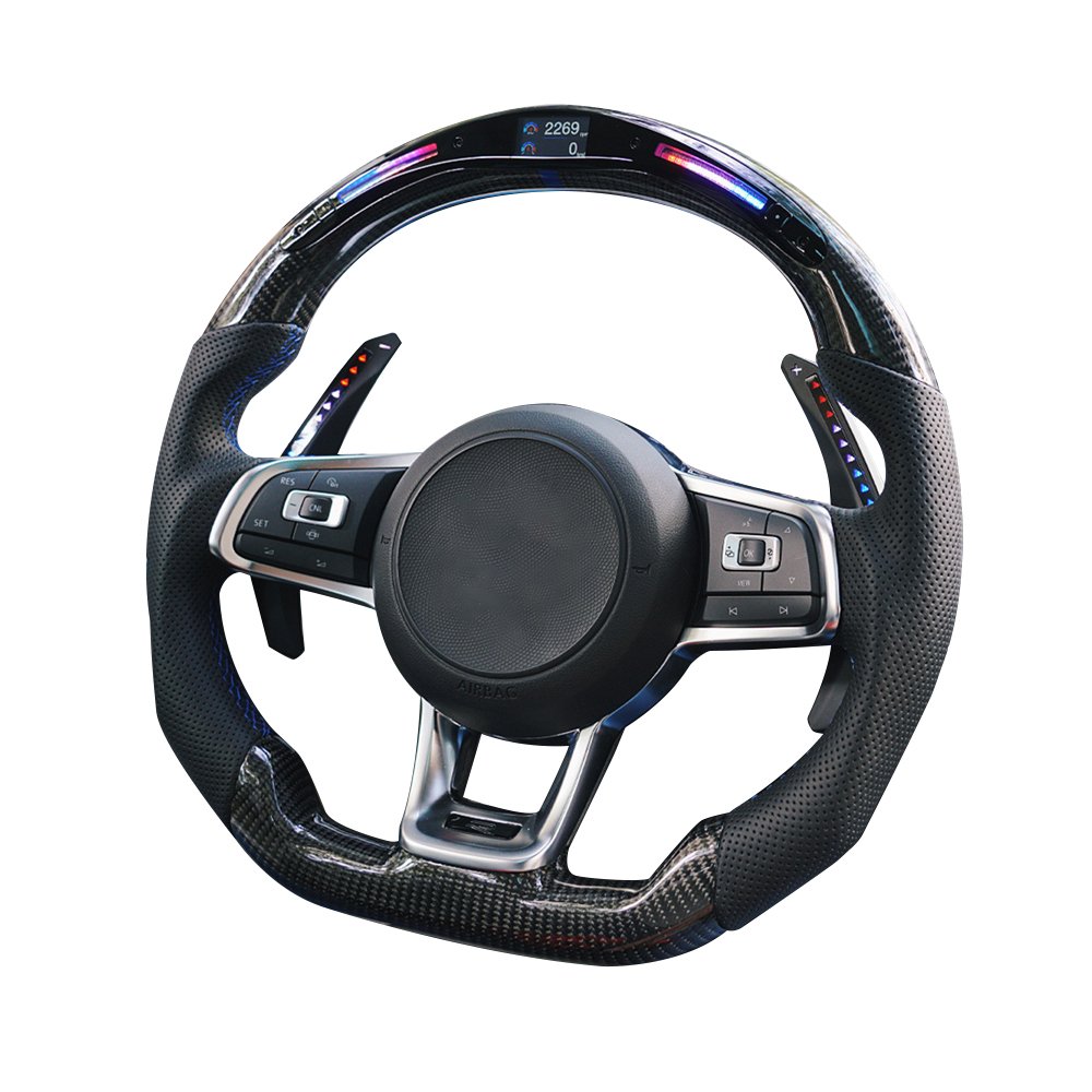 Customized LED upgrade carbon fiber steering wheel for VW Golf 8GTI GTI MK70 Mk SCIROCCO 2014-2017