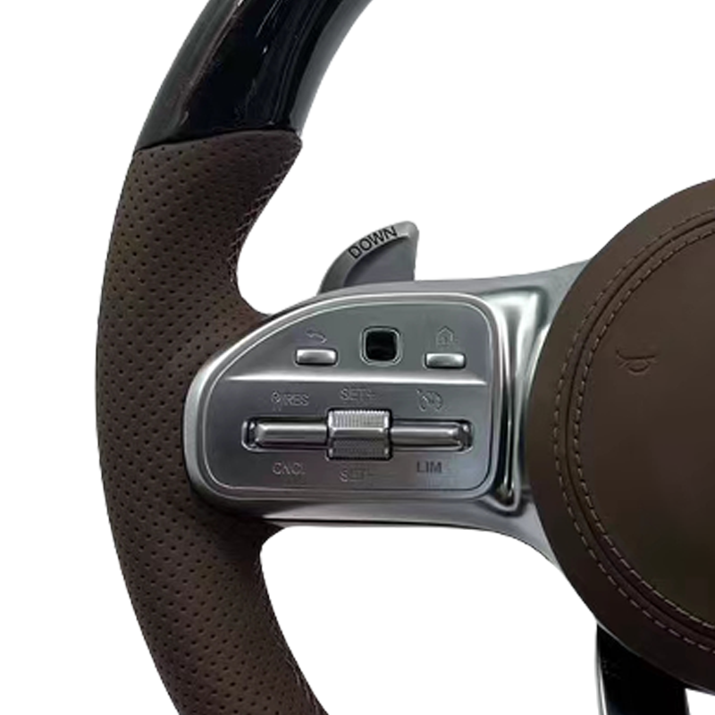 Mahogany stitched leather steering wheel for Mercedess Benzs W211 W212 W213 GLA X156 GLC X253