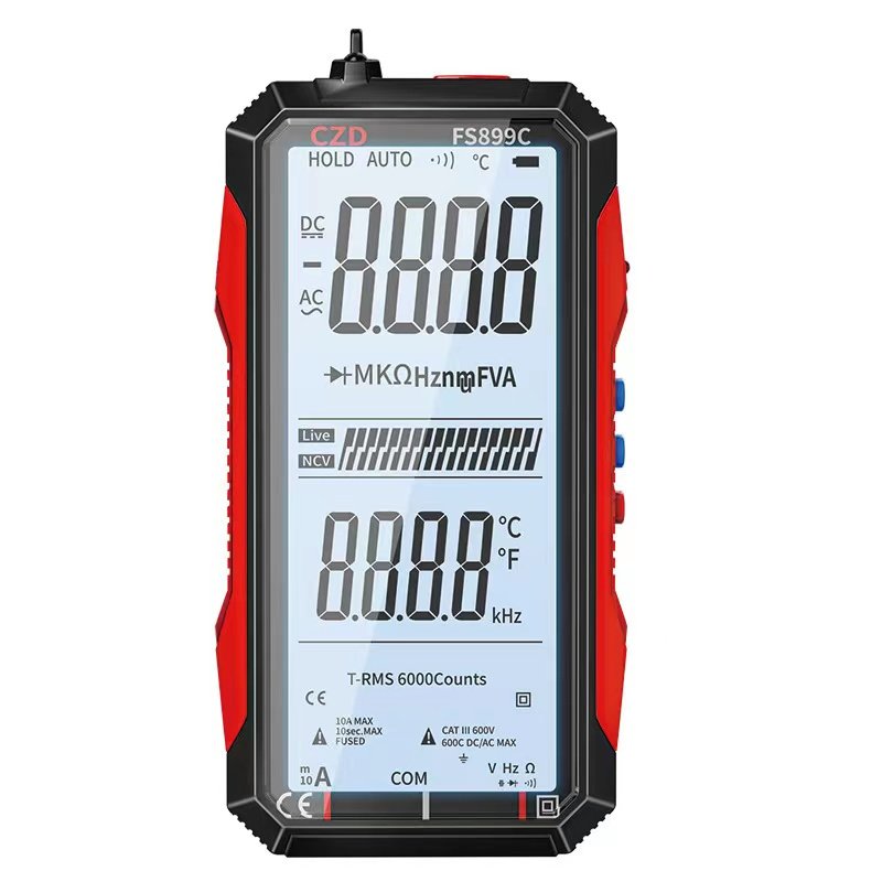 Super Full Screen Rechargeable 6000 Counts Auto Range Digital Professional Multimeter Easy to Read Easy to Operate