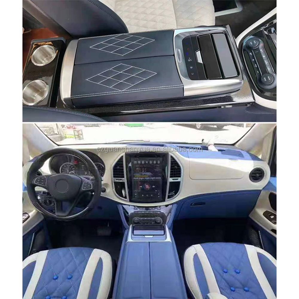 Vito V250 V260 V300 Center Console V250 ArmRest Box With Large Storage Vito Car Armrest Fridge for Vito v Class W447 MPV
