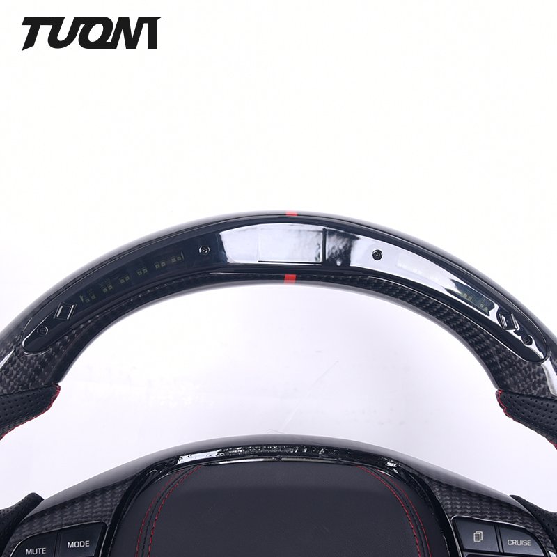 Customized High Quality Car Real Carbon Fiber Round/Square Steering Wheel For Hyundai Sonata