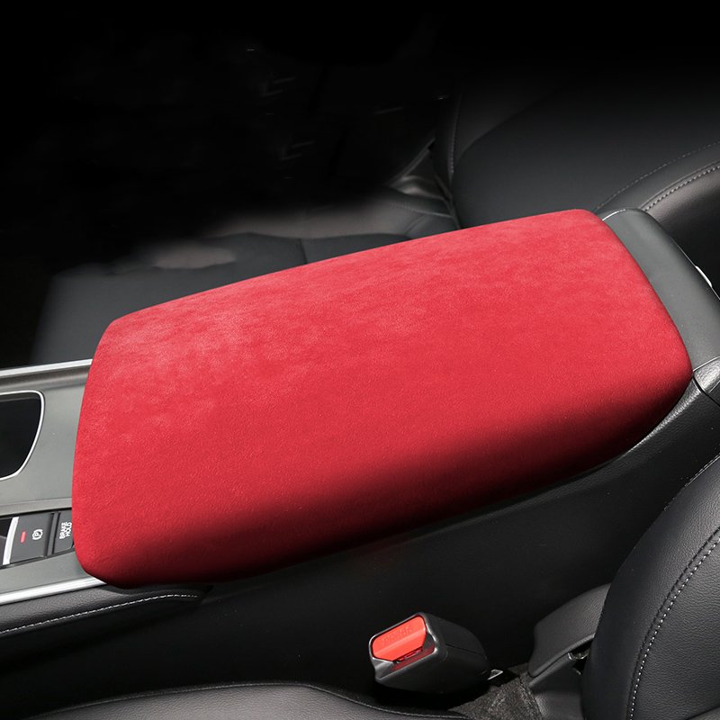 Ushilife Alcantara Car Central Armrest Storage Box Cover for Honda ACCORD 2017 2018 2019 2020 2021 2022 Car Accessory