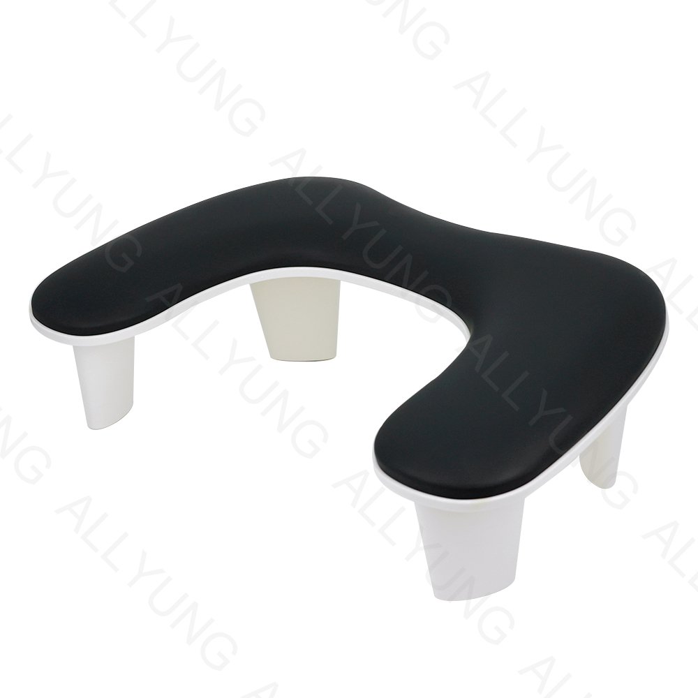 U-Shape PU Leather Nail Armrest Hand Pillow with Elevation Table Manicure Equipment Featuring Round Silicone for Nail Salons