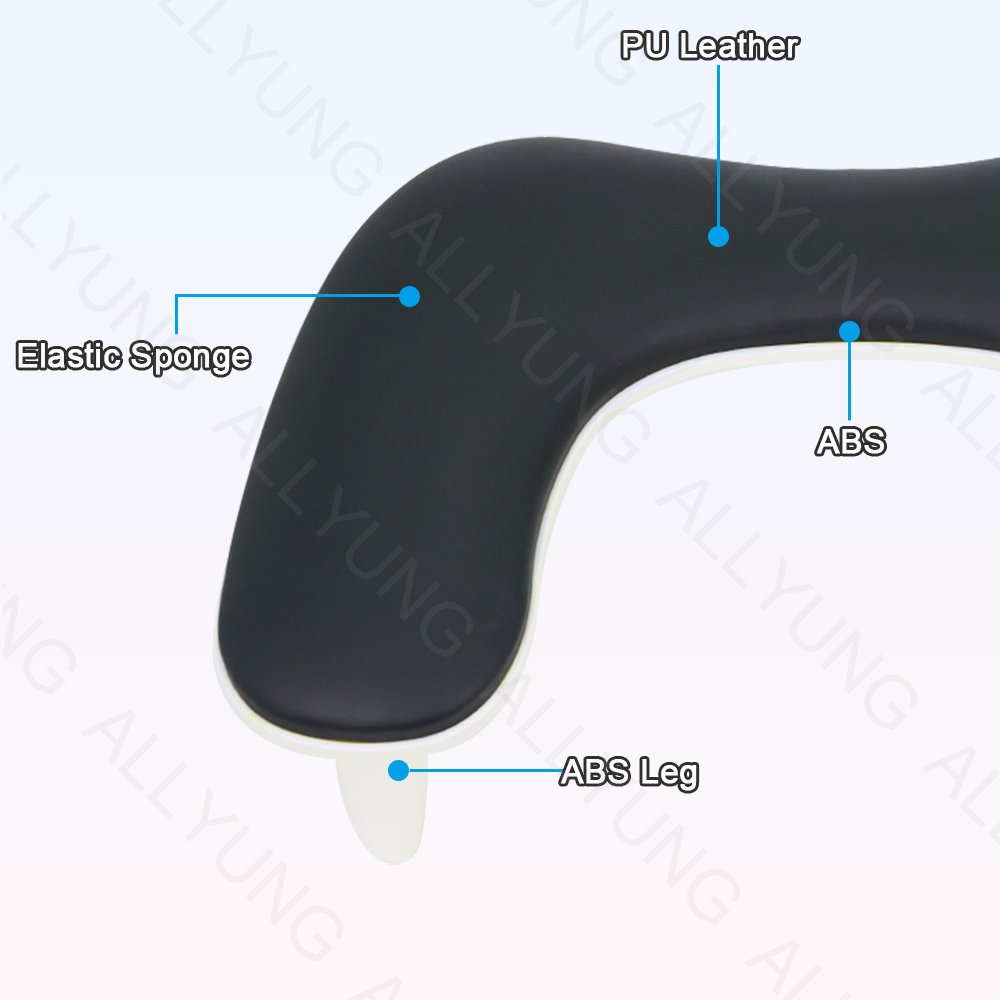 U-Shape PU Leather Nail Armrest Hand Pillow with Elevation Table Manicure Equipment Featuring Round Silicone for Nail Salons