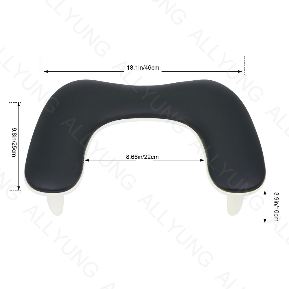 U-Shape PU Leather Nail Armrest Hand Pillow with Elevation Table Manicure Equipment Featuring Round Silicone for Nail Salons