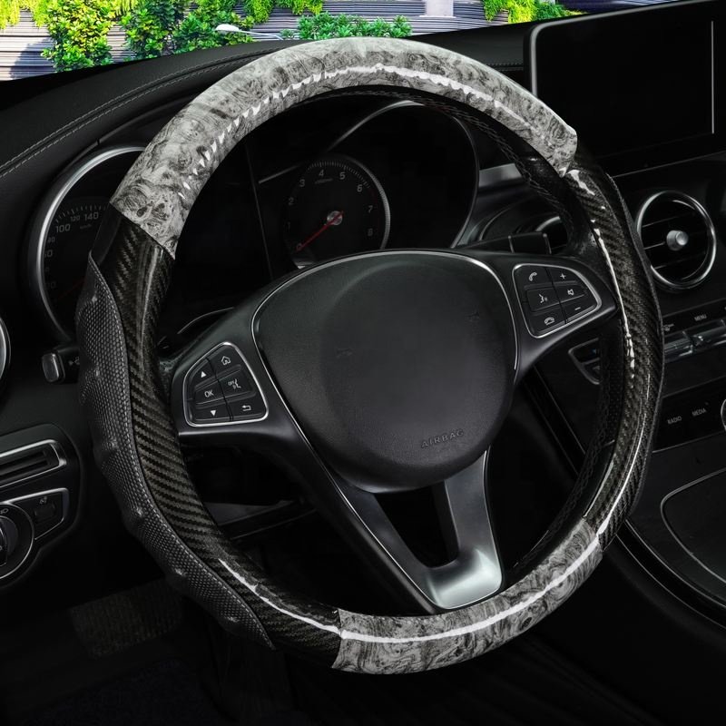 Wholesale Leather Wood Grain Wooden Microfiber Leather For Car Steering Wheel