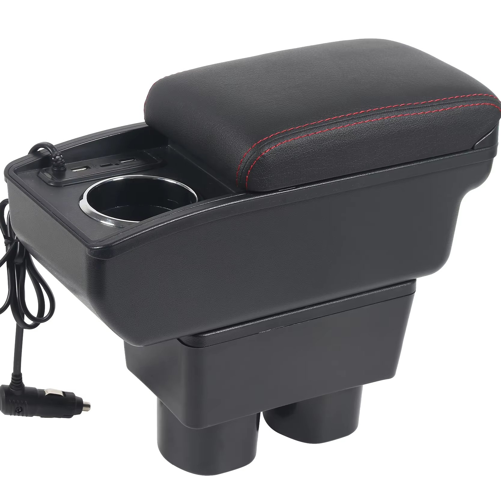 Japan Car Slide Black Car Armrest Storage Box Rotatable Arm Rest Center Console PU Leather for Nissan Tiida /Sunny 2010 - 2023