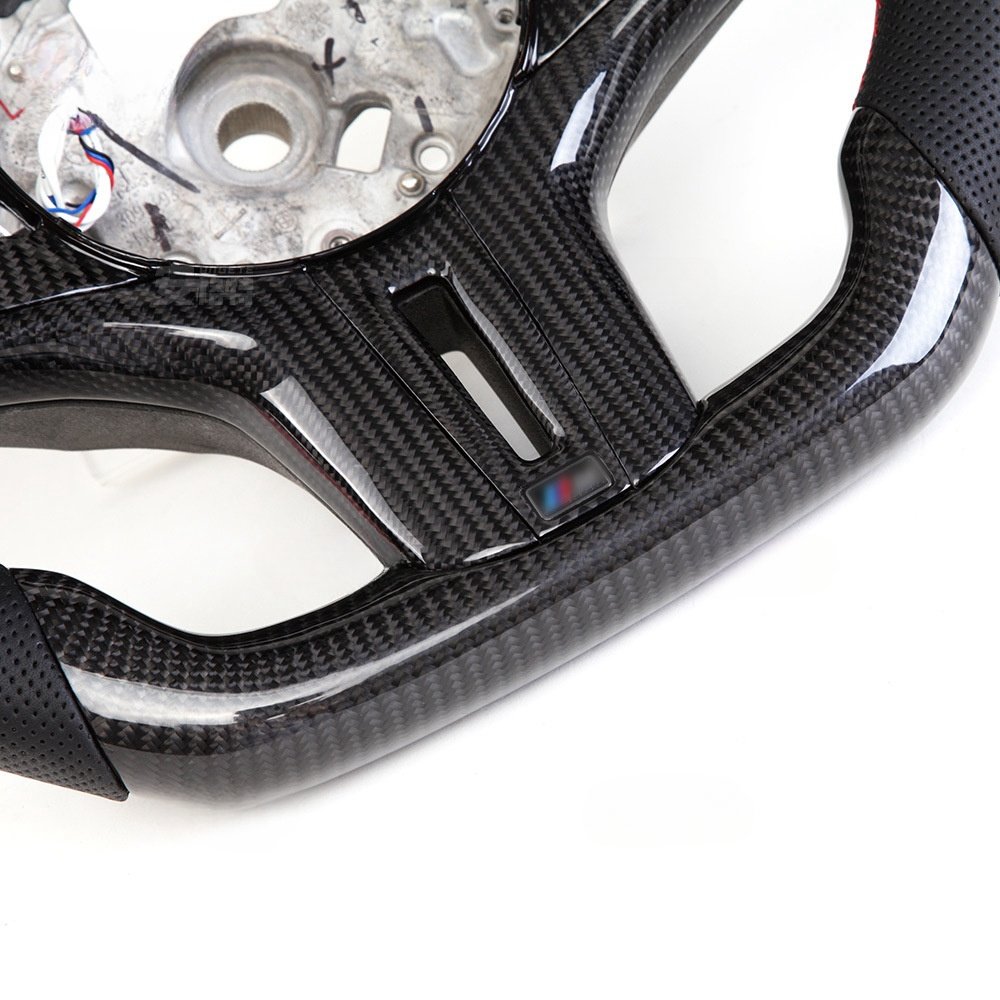 LED Shift Light Carbon Fiber Steering Wheels Fit For B M W E90 E92 M3 E82 E90 E87 M3 M2 Custom Steering Wheels