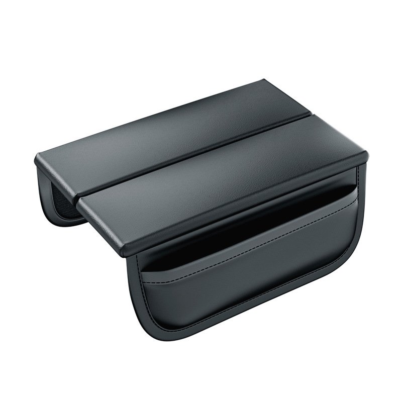 Car Supplies Leather Armrest Box with Heightened Protective Pad Main Driver Elbow Rest Folio Storage Front Cup Holder Function