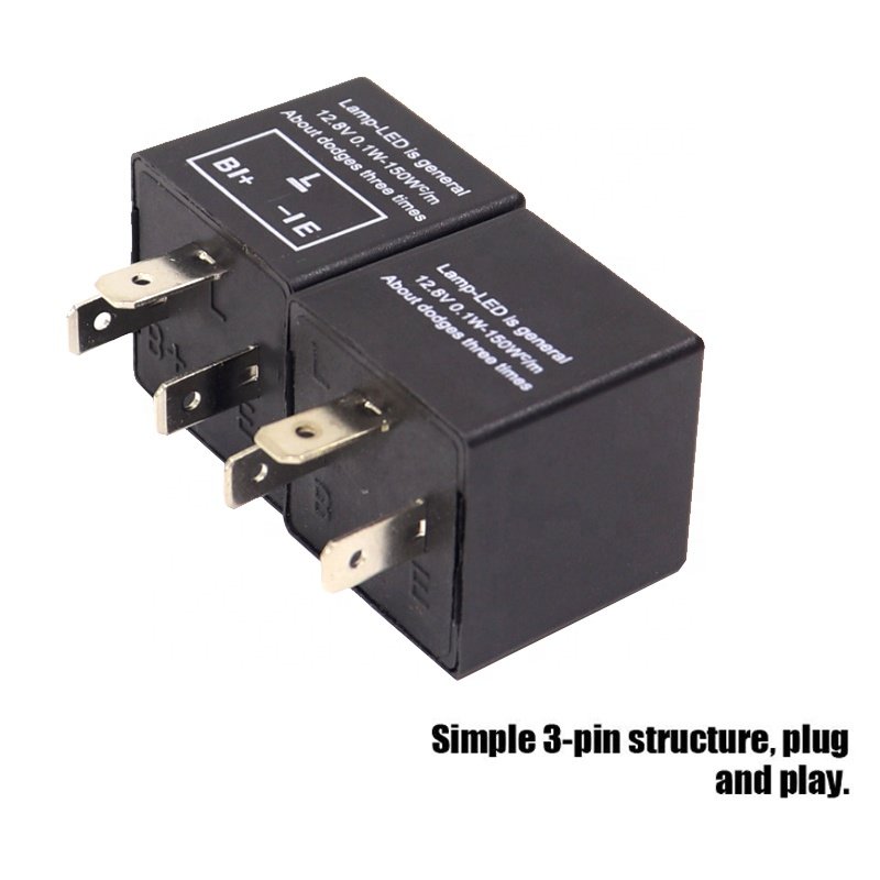 12.8V Car Turn Signal Blinker Light 3Pin Adjustable Electronic LED Flasher Relay
