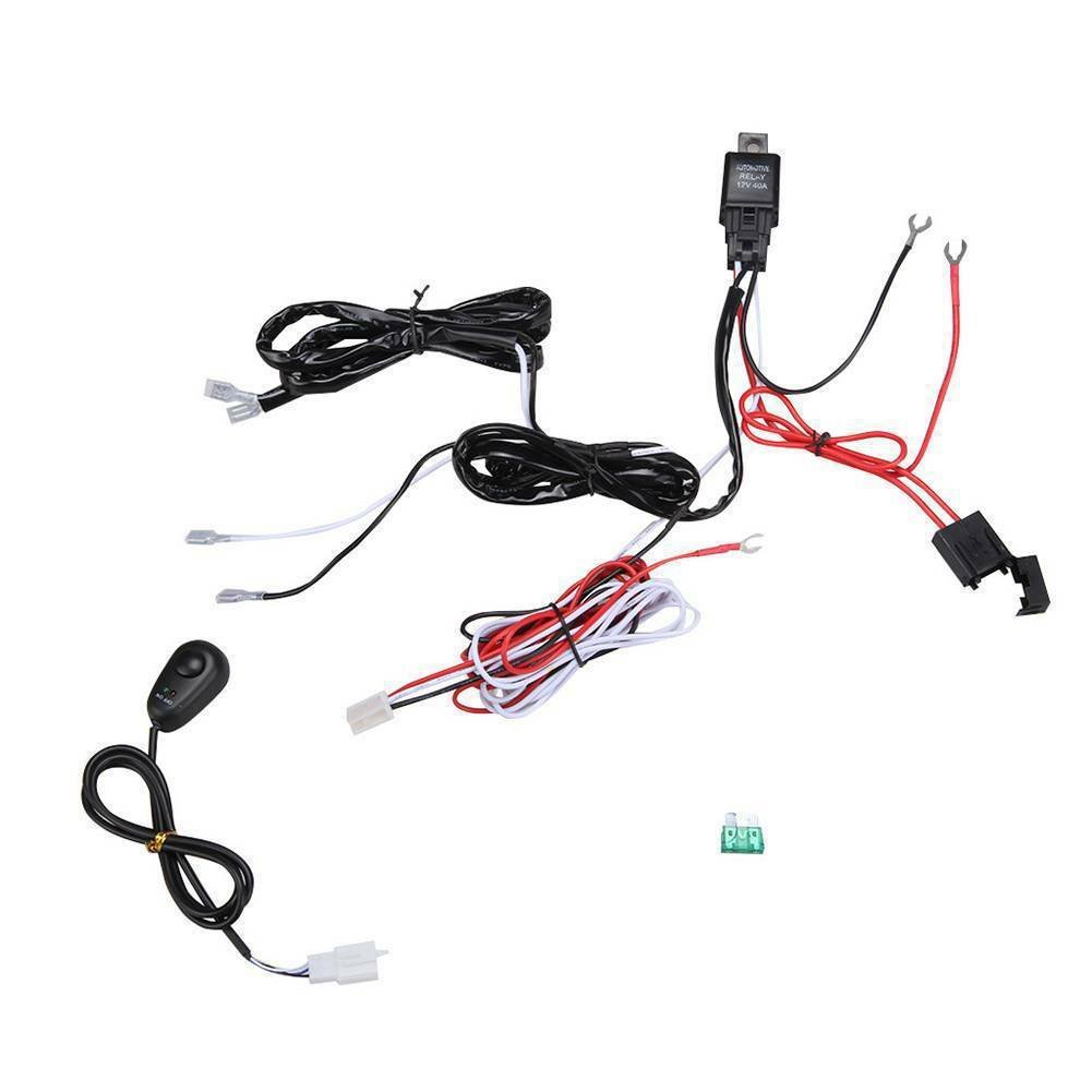 Auto 1 2 4 Lead 12V 40A LED Work Light Bar Wiring Harness Kit Offroad 4x4 Truck SUV Light bar Cable W/ Rocker Switch Relay Fuse