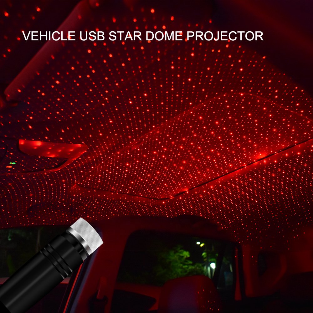 Car Roof Star Light Interior LED Starry Laser Atmosphere Ambient Projector USB Auto Decoration Night Home Decor Galaxy Lights