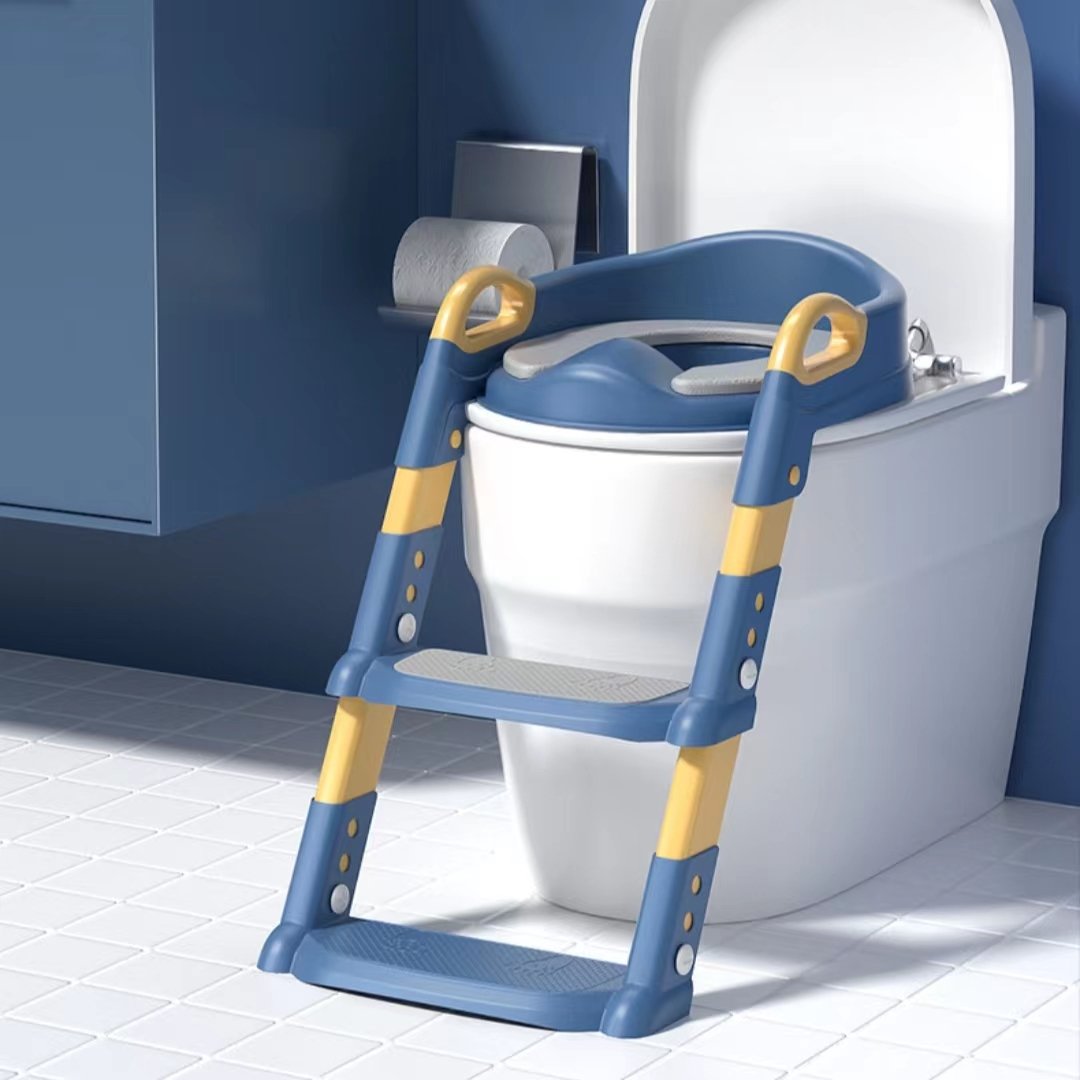 Children's Toilet Stair-Style Boys Girls Baby Ladder Folding Pot With Cushion Kids Household Potty Urinal Adjustable Step Stool