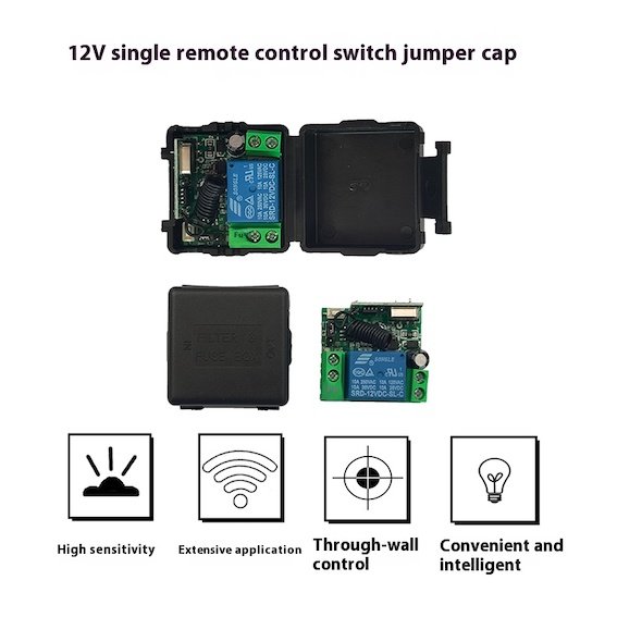 Factory Price 12V Wireless Switch Remote Control 1 to 4 Way Transmitter Remote Garage/LED Light Appliance Control Switch