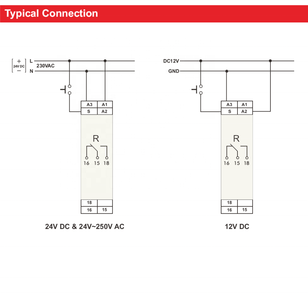 Multiple Function Time Relay 220v 250v Voltage Control Single Shot Modular Timer Relay On Off Delay Relay Breaker