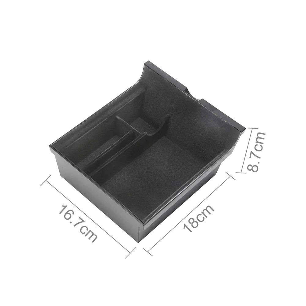 Central Control Armrest Storage Box Flocking ABS Anti-Skid Shockproof Hidden Storage Organizer Box Accessories for Model 3