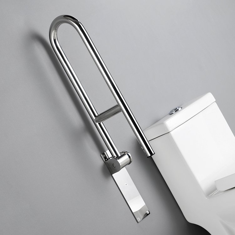 Heavy Duty SUS304 Stainless Steel Washroom Folding Grab Bar for Handicapped Elderly Toilet Armrest Grab Rail Shower Handle Bars