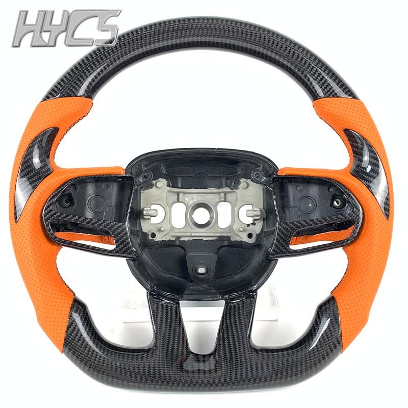 Car Accessories For Dodge Charger Challenger SRT 2015-NOW Customized LED display all color leather carbon fiber steering wheel