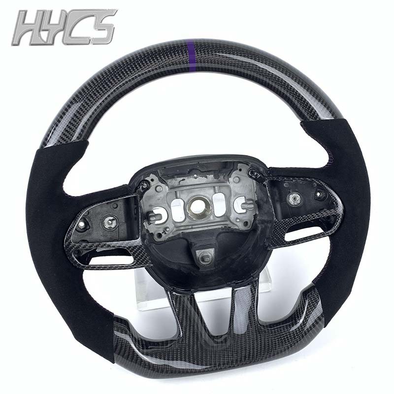 Car Accessories For Dodge Charger Challenger SRT 2015-NOW Customized LED display all color leather carbon fiber steering wheel
