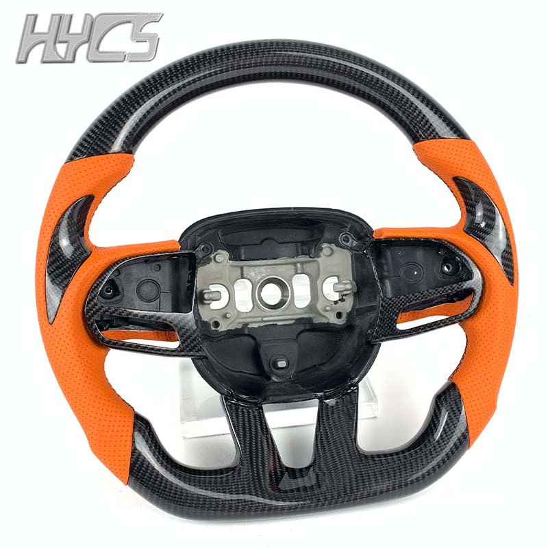 Car Accessories For Dodge Charger Challenger SRT 2015-NOW Customized LED display all color leather carbon fiber steering wheel