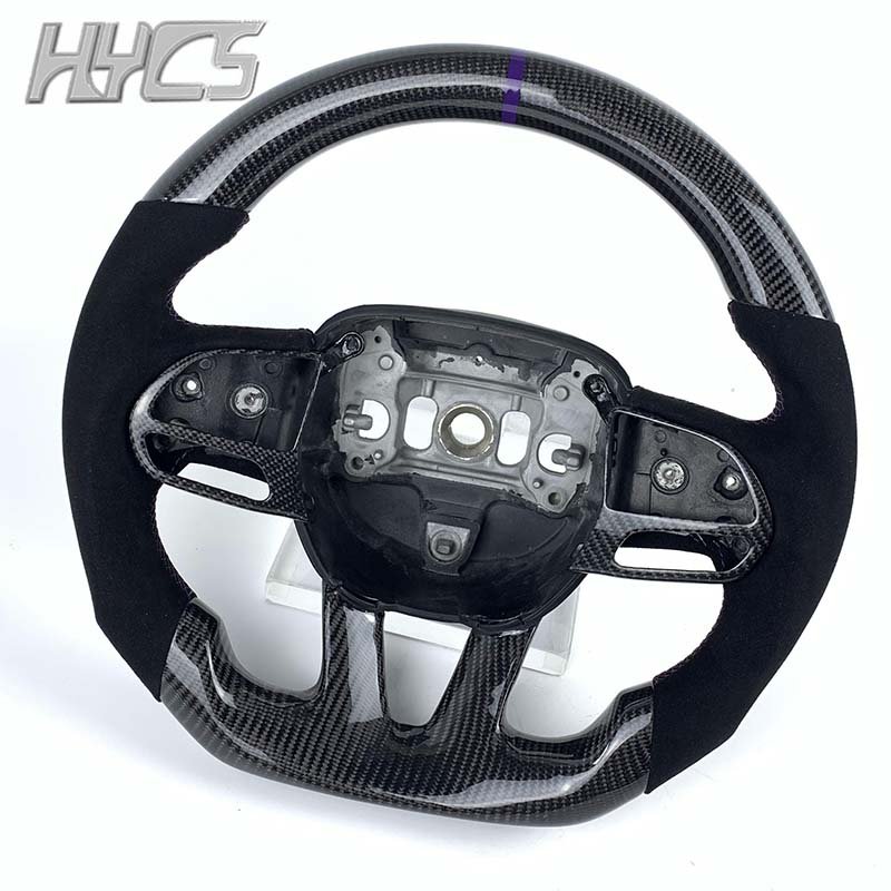 Car Accessories For Dodge Charger Challenger SRT 2015-NOW Customized LED display all color leather carbon fiber steering wheel