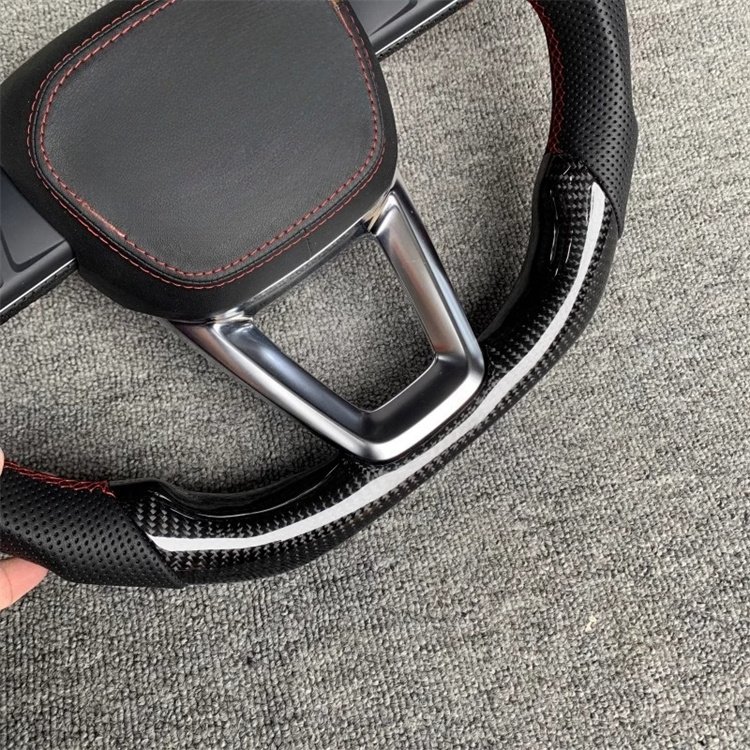 Audi carbon fiber LED lighting custom sports steering wheel interior trim car steering wheel
