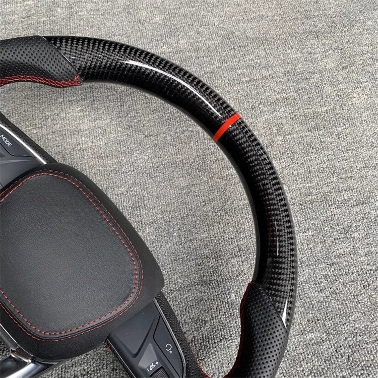 Audi carbon fiber LED lighting custom sports steering wheel interior trim car steering wheel
