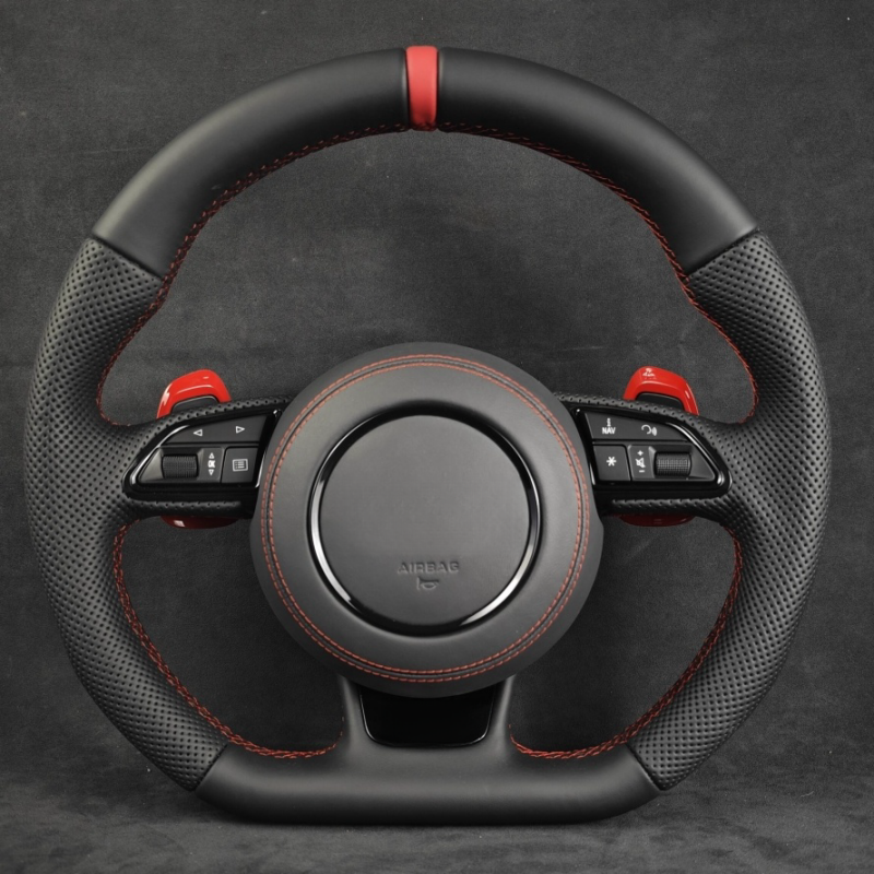For Audi B8 Customized Alcantara M Sport Steering Wheel For Audi TTRS TTS MK2 S3 TRS C6 C7 S7 S4 A4 RS3 SQ5 S5 2018