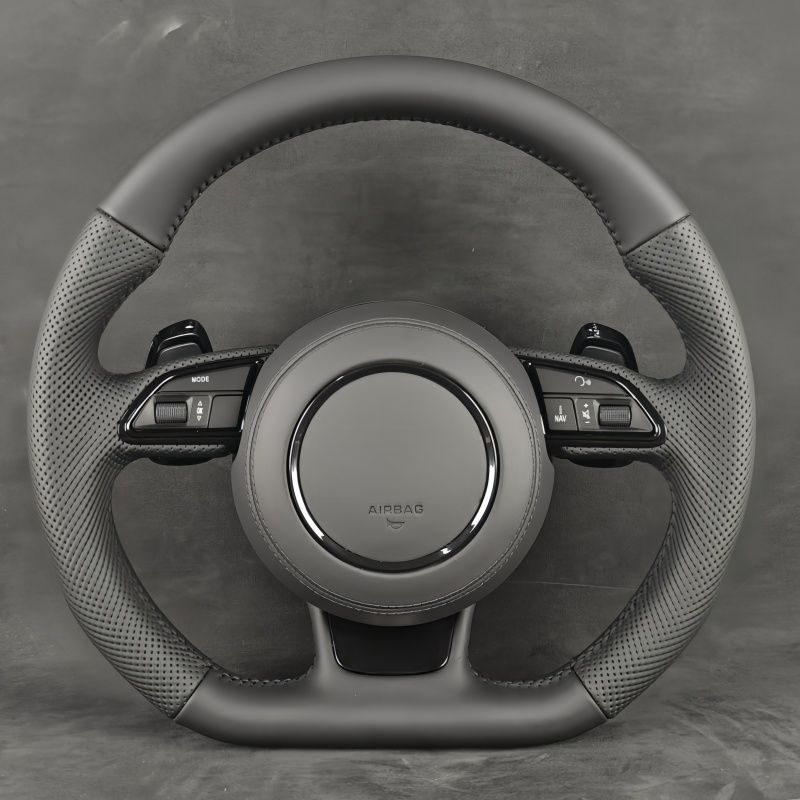 For Audi B8 Customized Alcantara M Sport Steering Wheel For Audi TTRS TTS MK2 S3 TRS C6 C7 S7 S4 A4 RS3 SQ5 S5 2018