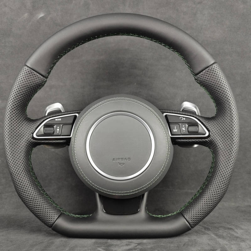 For Audi B8 Customized Alcantara M Sport Steering Wheel For Audi TTRS TTS MK2 S3 TRS C6 C7 S7 S4 A4 RS3 SQ5 S5 2018