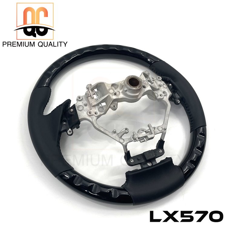 Hot sell car spare parts of black smooth leather car steering wheel assembly for LX570 LM 2008-