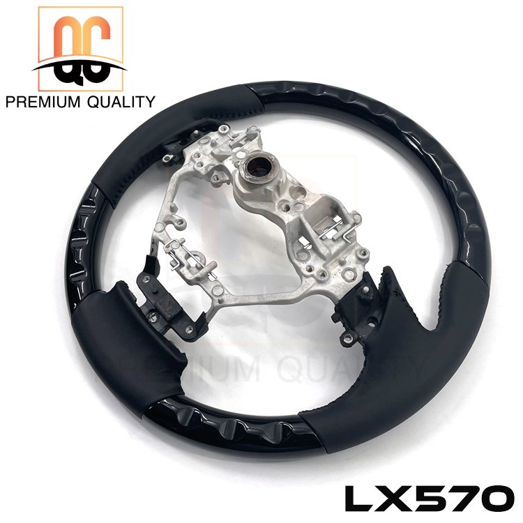 Hot sell car spare parts of black smooth leather car steering wheel assembly for LX570 LM 2008-