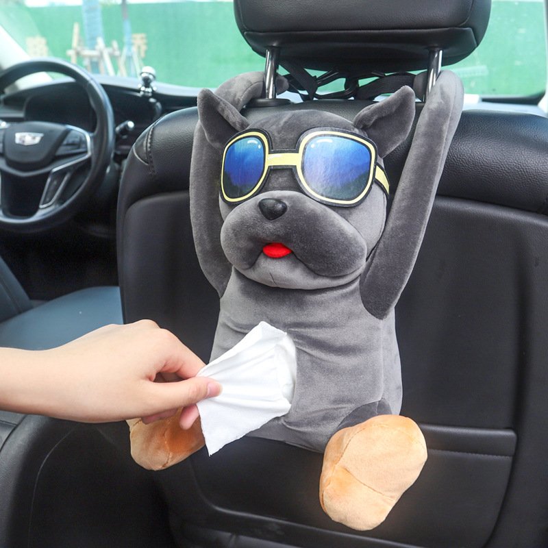 Cute Cartoon Tissue Box Creative Lovely Animal Short Plush Holder for Car Armrest Box Car Seat Tissue Box