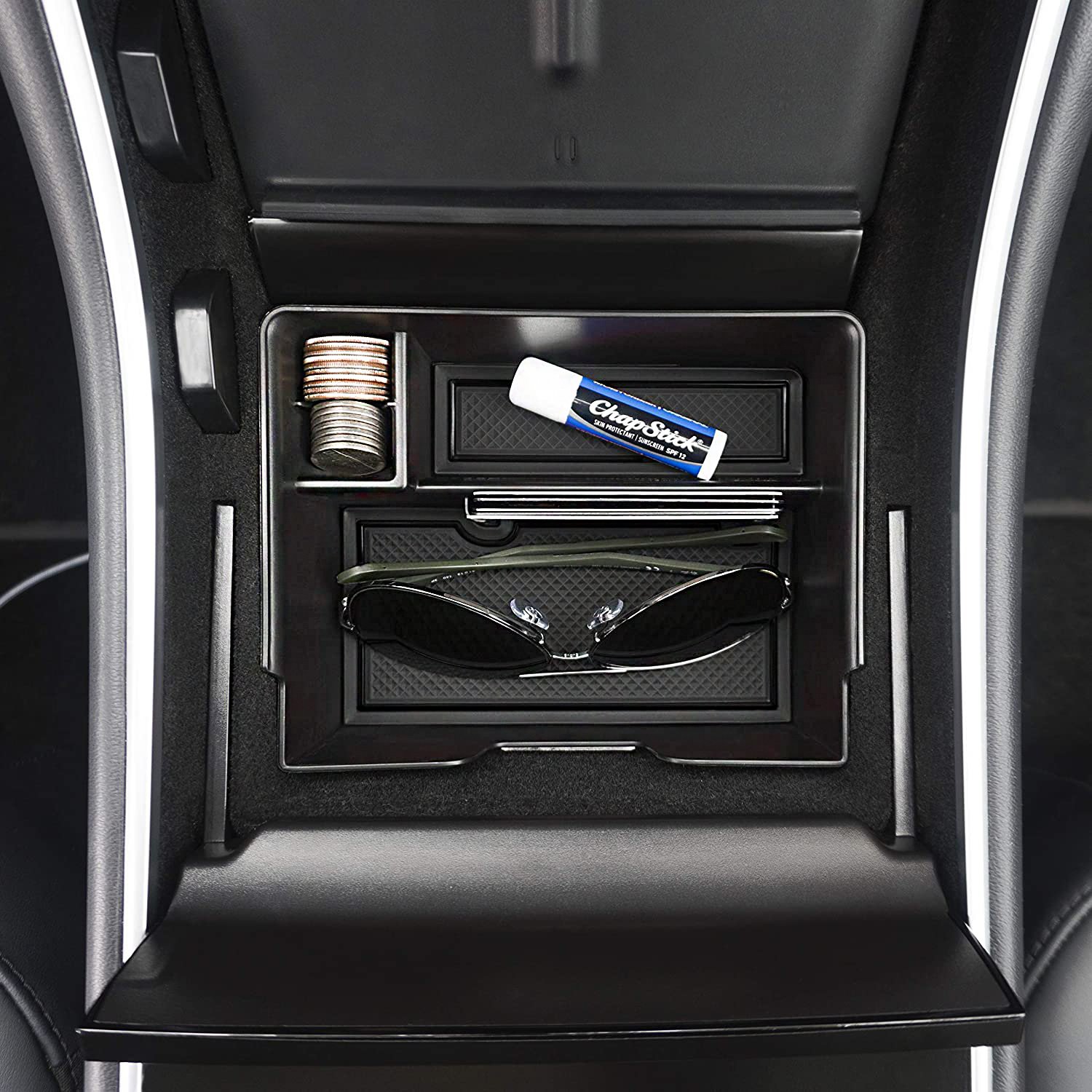 Center Console Armrest Organizer Tray Sunglass Holder Storage Box Container for Tesla Model 3 Model Y