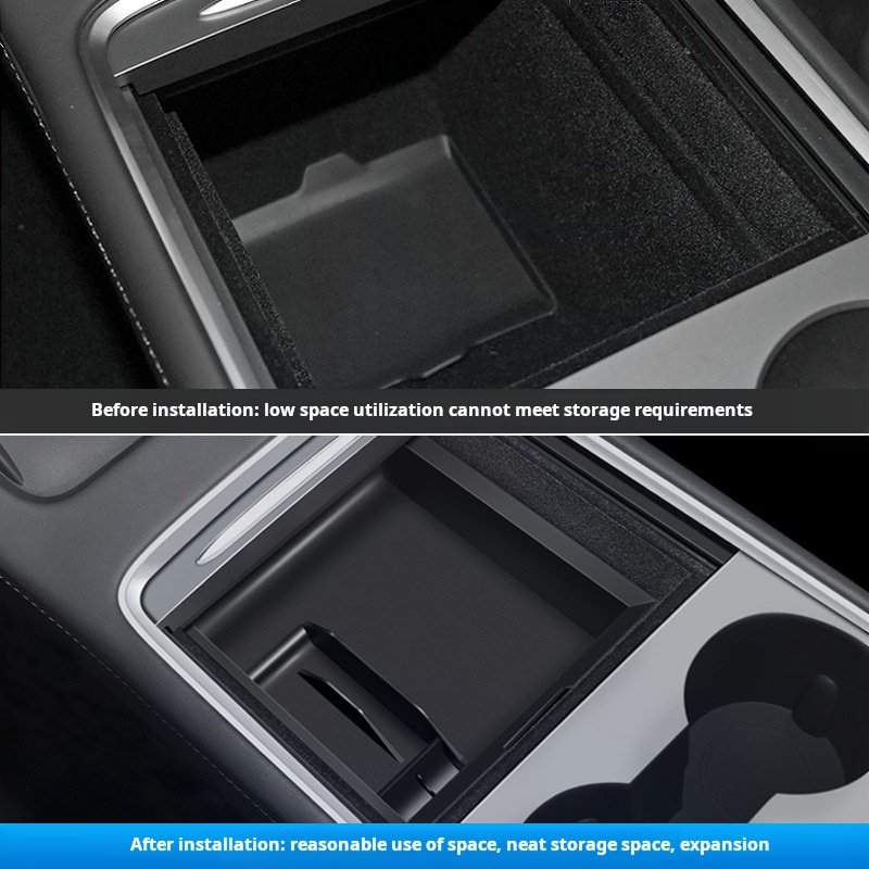 Tesla Model Y/3 Center Control Storage Box ETC Center Control Side Seat Under the Storage Box Wholesale