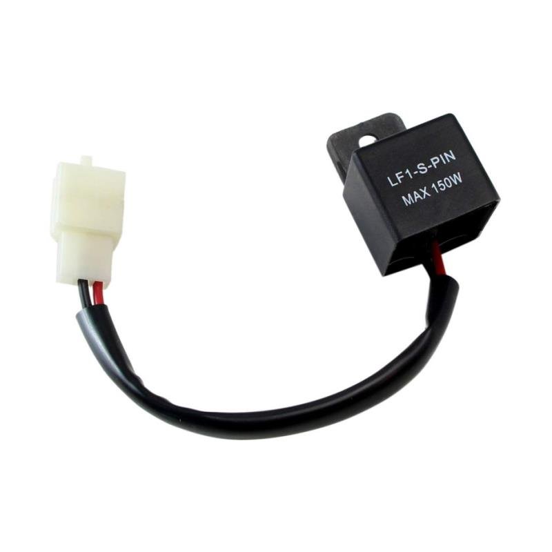 Universal 2-Pin Silent Flasher Relay Fix LED Turn Signal Hyper Flash 12V 2 Pin Flasher for Motorcycle