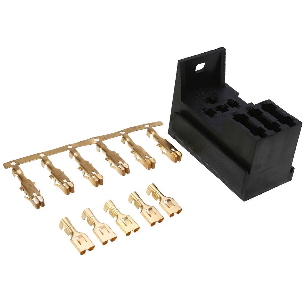 3-Way Relay DC12V 24V 4pin 5pin 40A High Temperature Resistance Waterproof Automotive Relay With Fuse Holder for Cars and Ships