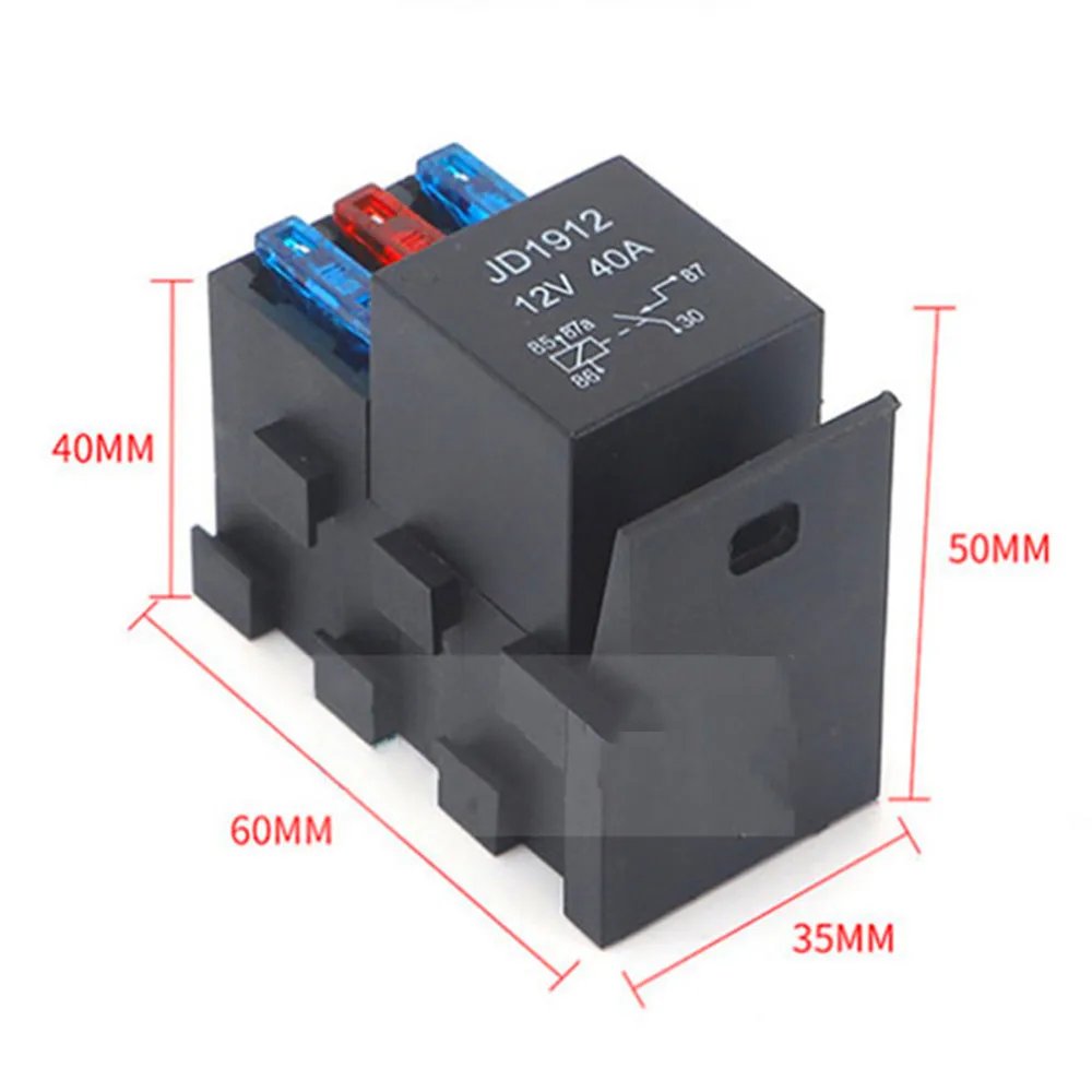 3-Way Relay DC12V 24V 4pin 5pin 40A High Temperature Resistance Waterproof Automotive Relay With Fuse Holder for Cars and Ships