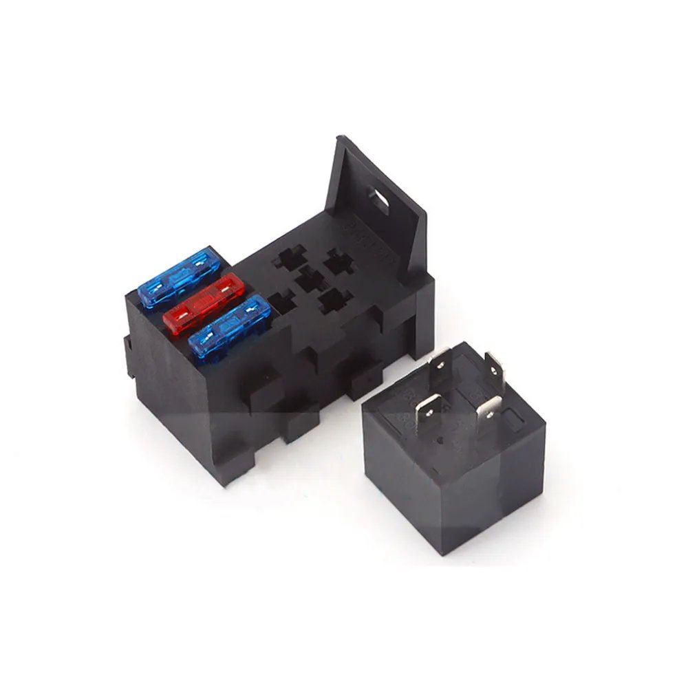 3-Way Relay DC12V 24V 4pin 5pin 40A High Temperature Resistance Waterproof Automotive Relay With Fuse Holder for Cars and Ships